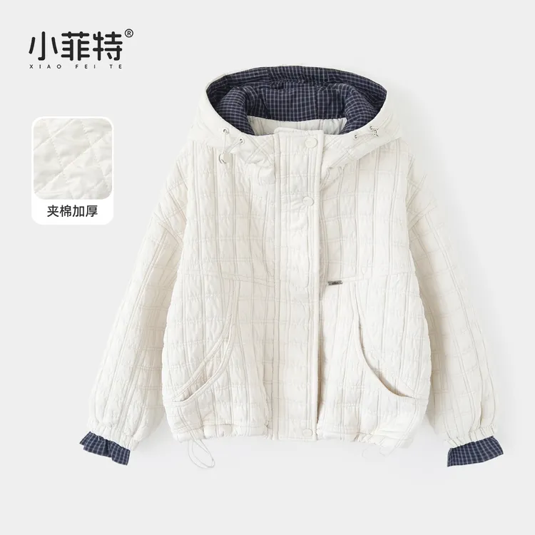 【蓄热锁温】小菲特女冬加厚连帽外套中大童儿童保暖棉服YNYD56332