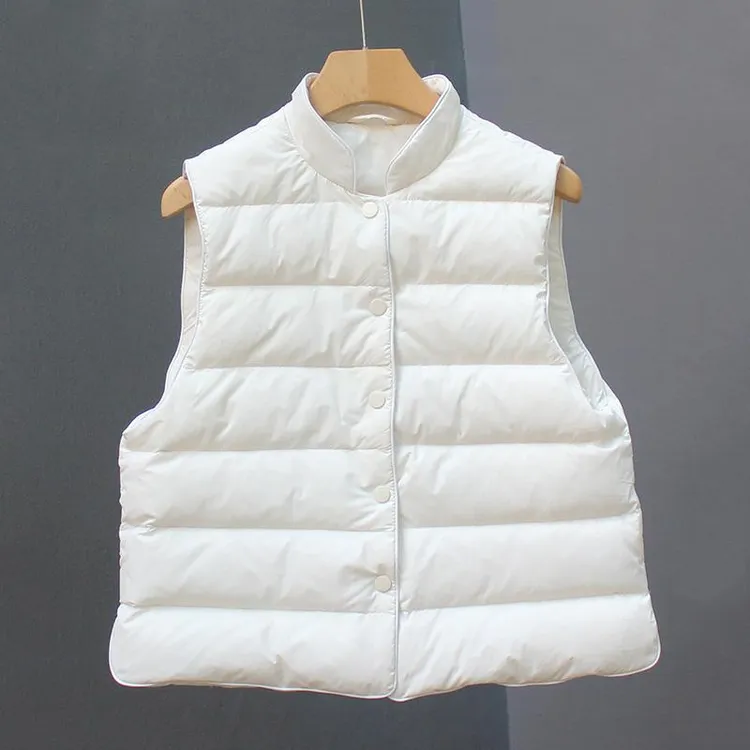 短款羽绒马甲女2025秋冬新款羽绒服高端内搭背心立领百搭叠穿内搭