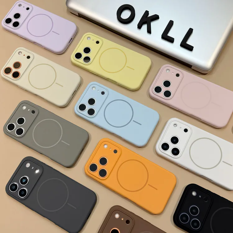 欧克里里新品液态磁吸壳适用苹果17/16/15promax手机壳131412情侣