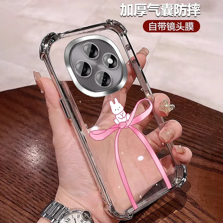 新款适用oppoa6pro手机壳四角防摔a6gt透明全包带镜头膜A6i卡通女