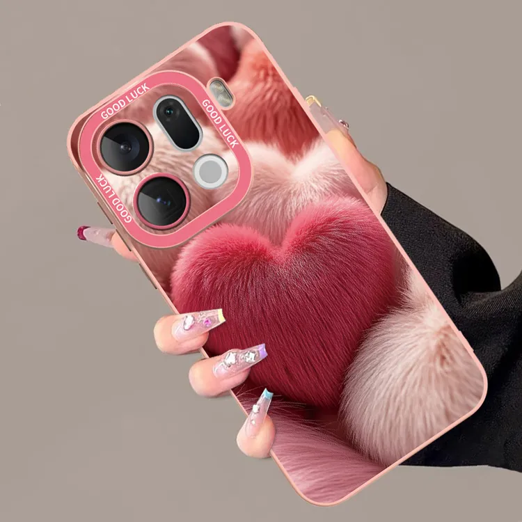 毛茸茸爱心适用oppofindx9手机壳x9pro时尚创意x8s+ins风ultra套