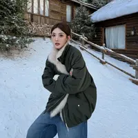 Moprobably李予诺「起范」90白鹅绒狐狸毛领连帽羽绒服L5468104