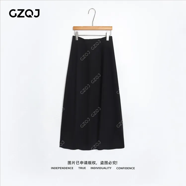 老琴私服【心随我动】琥珀流光风山羊绒格雷系高腰A字半身裙 092