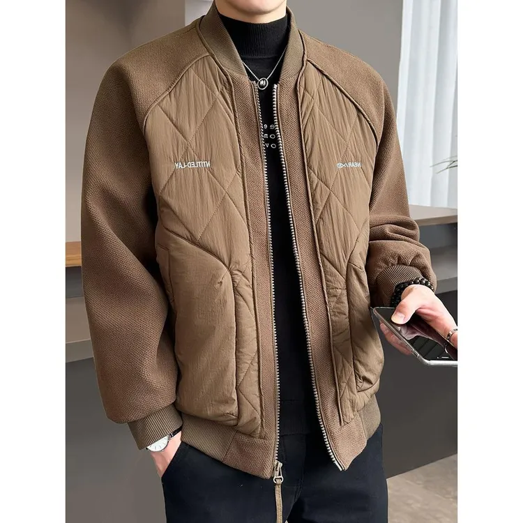 灏吉弧双棉夹克男子春秋季2025休闲棉质上衣男子夹克秋季服装