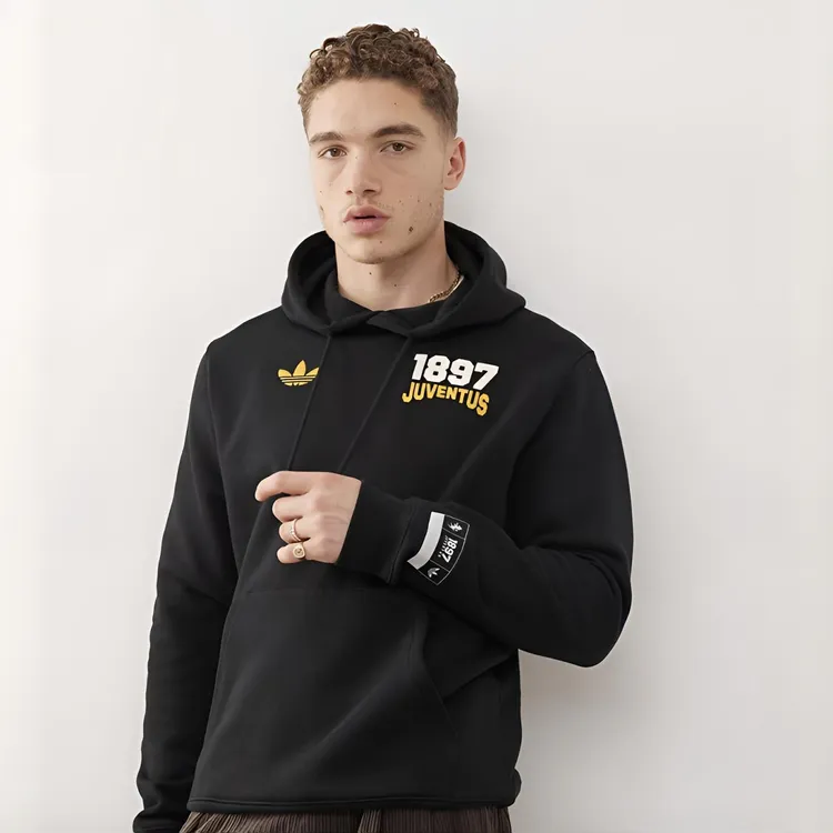 Adidas阿迪达斯【官方正品】尤文图斯足球文化美式连帽卫衣JF2567