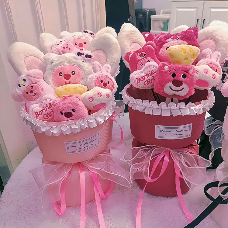 38妇女节女神节露比花束小海狸玩偶公仔生日礼物送女生妈妈