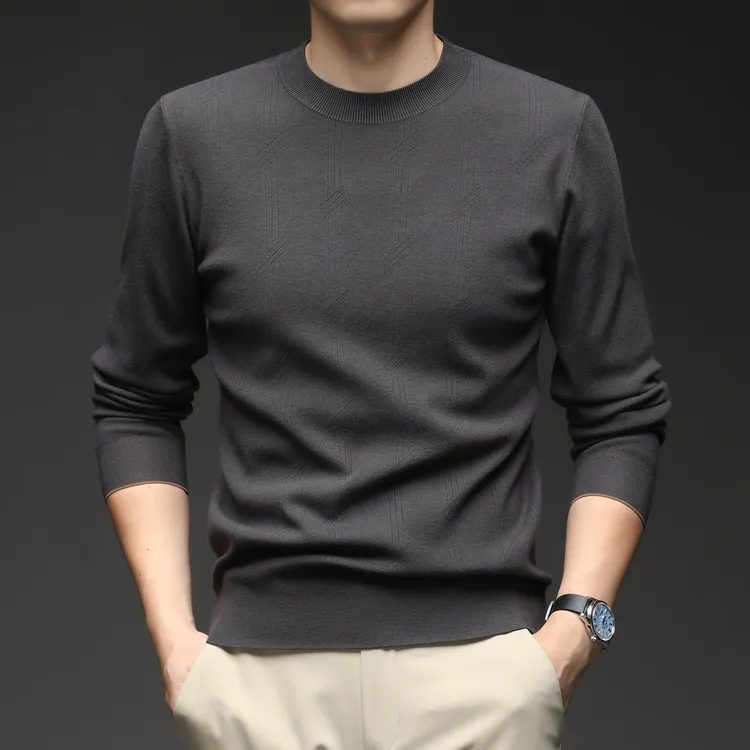 BAODNEO/堡狄尼奥宽松针织圆领潮流百搭常规款秋季加厚套衫厚款