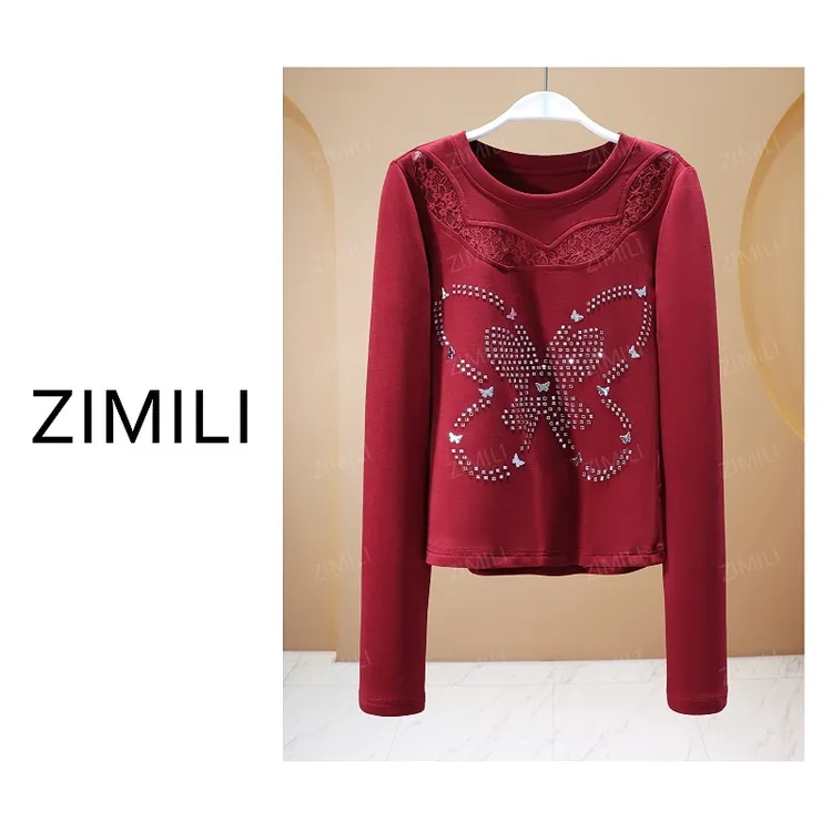 【亮哥女装】2025秋冬新品《星缀系列》安红高弹显瘦打底上衣26191-B1