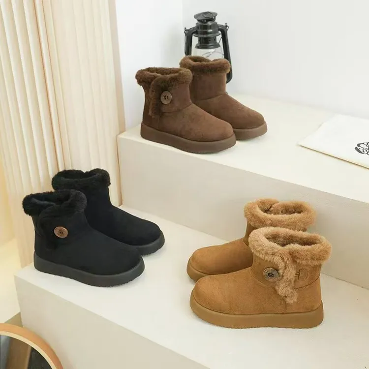 增高小个子加绒加厚冬日小暖炉女鞋棉靴雪地靴出游百搭韩版
