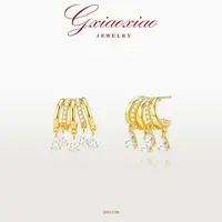G XIAOXIAO 镀K金 时尚气质高级百搭流苏水滴耳环 DH1128