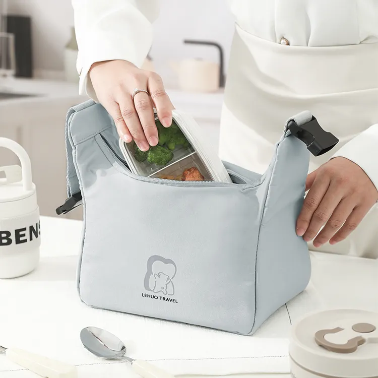 饭盒包手提袋便当袋子保温饭包餐包上班族便当盒带饭饭兜加厚铝箔