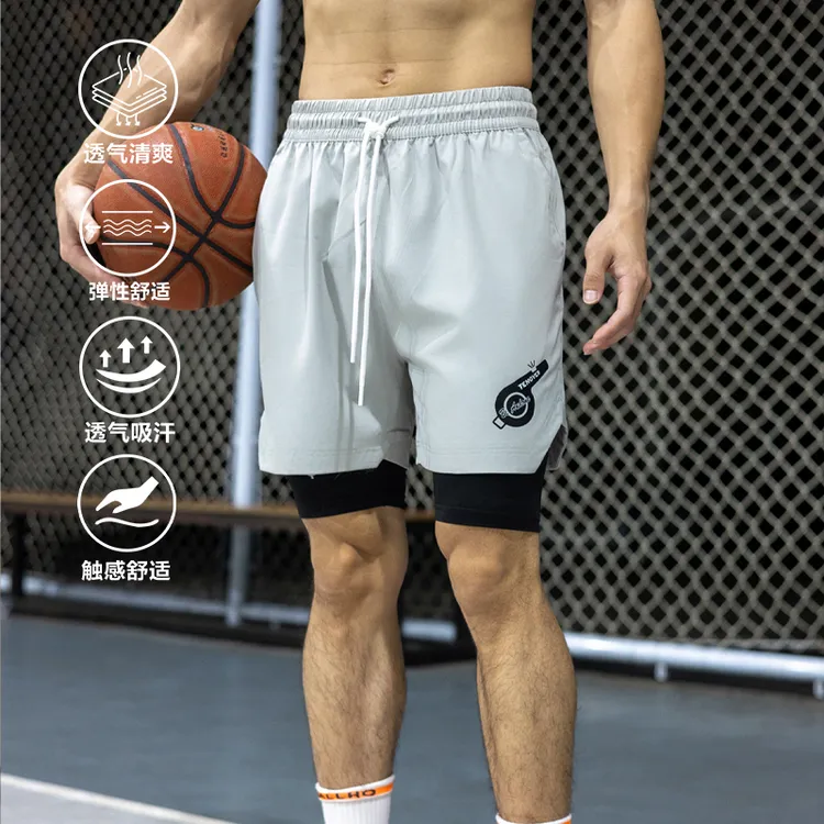 TENOVER美式短裤篮球运动四分裤速干梭织凉感运动健身裤跑步男