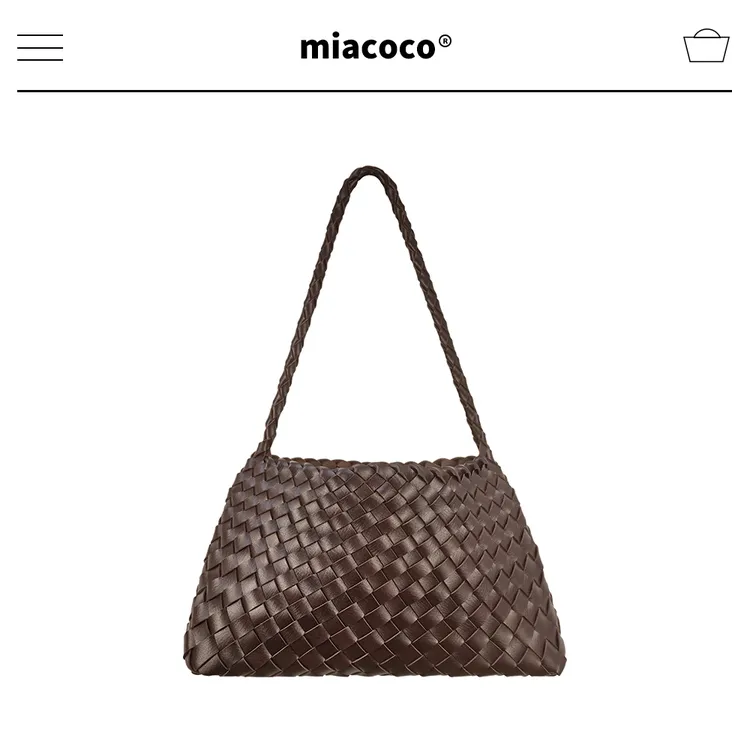 Miacoco【焦糖可露丽】 高配版·纯手工编织腋下托特包 2025新款包女