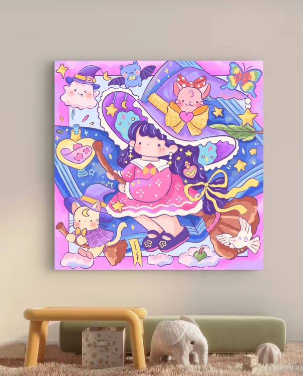 【莉莉定制】魔法少女 十字绣新款65×65cm四股线45色