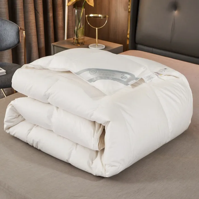 水星优选新款全棉平格羽绒被95鹅绒被加厚保暖冬被春秋被羽绒被芯