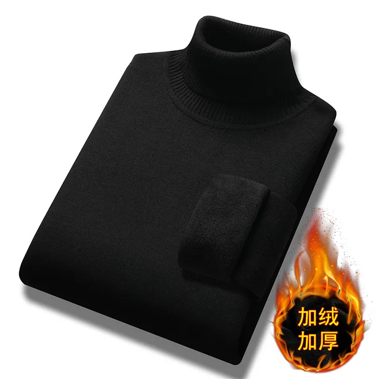 保罗周末高领毛衣男士秋冬季加厚保暖长袖针织打底衫潮牌套头毛衣