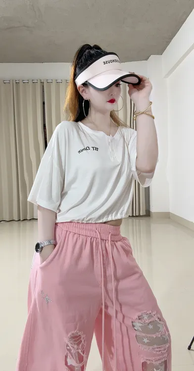 （达人专属）2528时尚印花潮流圆领休闲风百搭夏季宽松t恤显瘦时尚