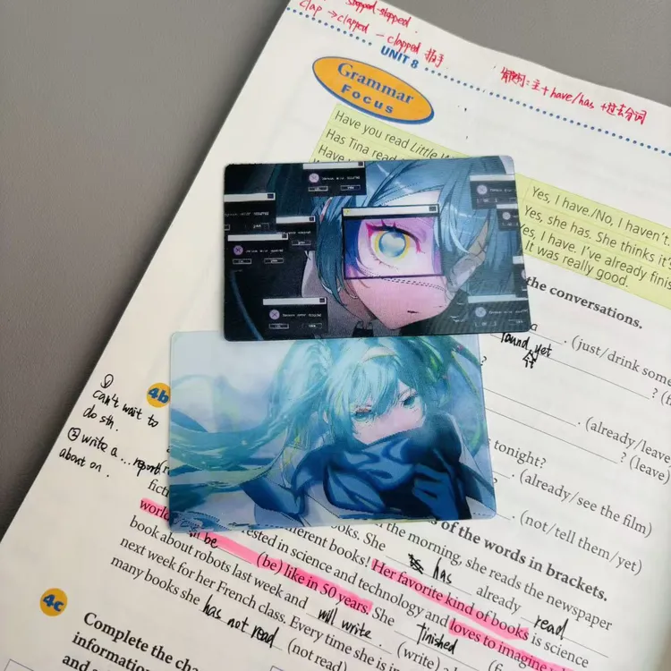 【新款】初音未来3D创意多变眨眼动态光栅卡创意挂件送朋友闺蜜礼物