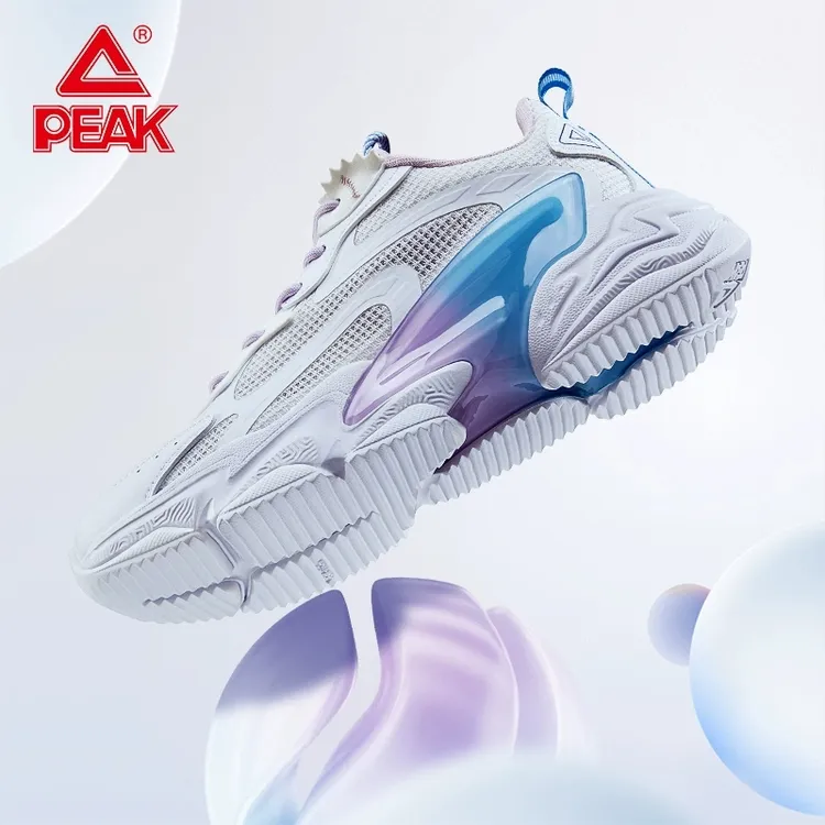 Peak/匹克态极曼行透气网布女鞋增高潮流轻便老爹女士网面休闲鞋