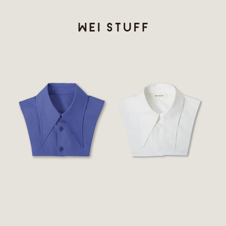 WEI STUFF 双色搭配神器简约气质小众纯色衬衣假领子 8171