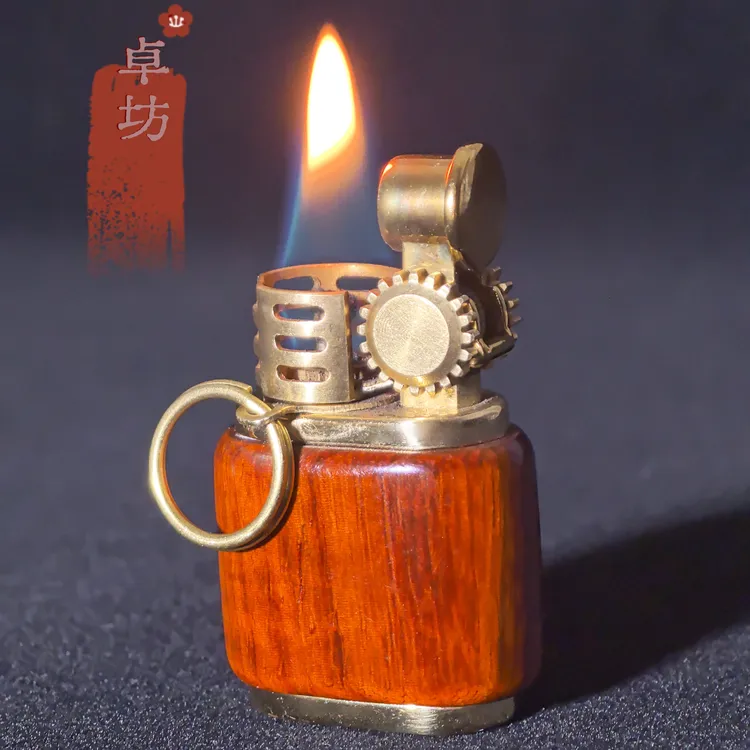 ZORRO 佐罗小墩子迷你紫檀煤油打火机/复古个性创意收藏款可盘玩