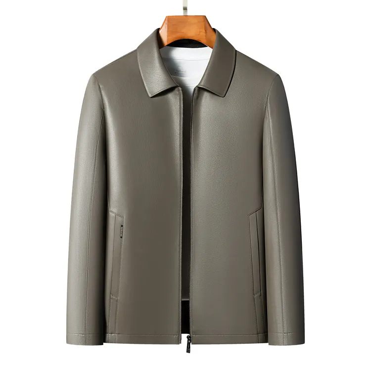 海宁男士秋季新款轻奢立领商务百搭休闲夹克外套时尚