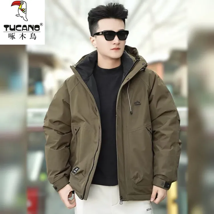 TUCANO/啄木鳥【羽绒服】冬季男士户外山系派克服冲锋衣连帽羽绒服