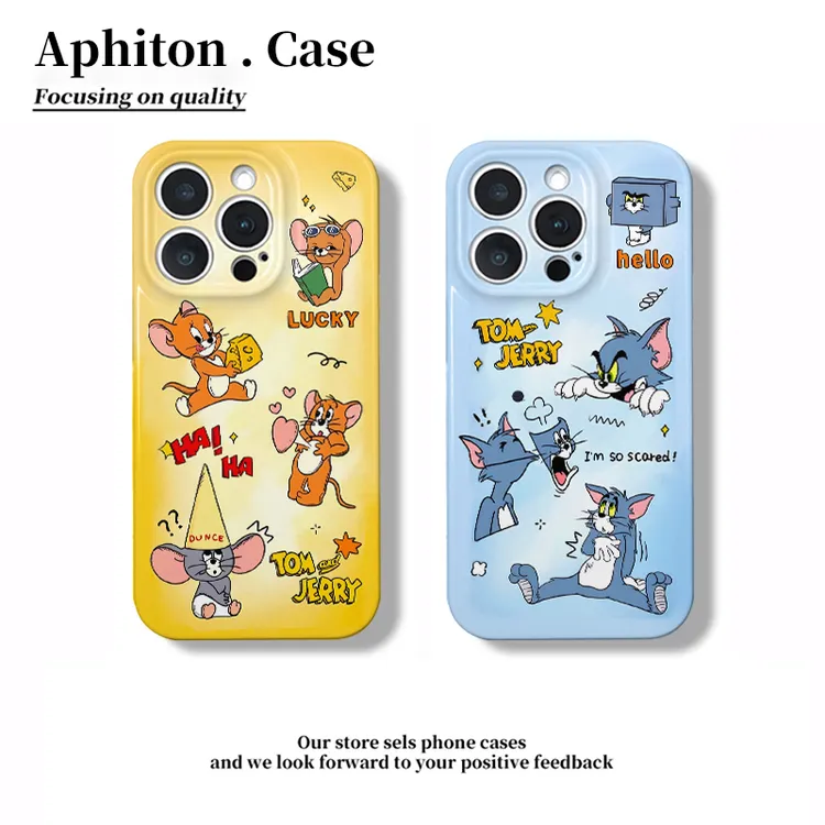 奥菲顿搞怪汤姆杰瑞适用苹果17菲林16情侣手机壳华为vivo小米oppo