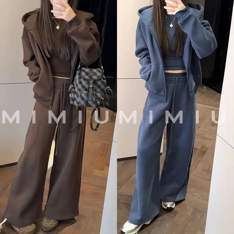 【mimius】P 加超厚绒不费力穿搭卫衣外套+T恤+卫裤 G10018