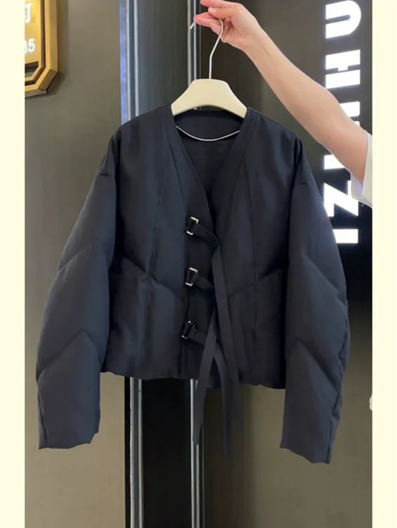 2025冬季新款洋气小个子宽松保暖高级感黑色棉服显瘦短款外套女