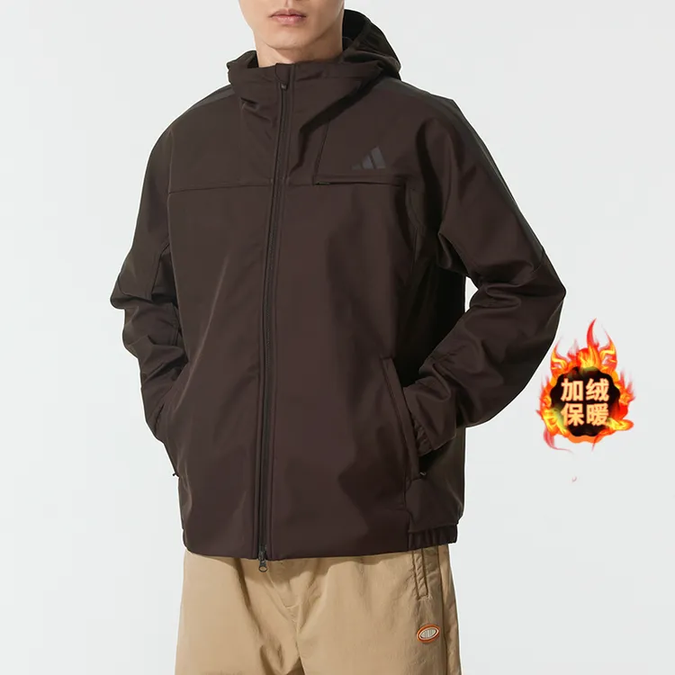 冬日穿搭 阿迪达斯夹克男加绒保暖运动服KG5180适合5℃ ~ 18℃