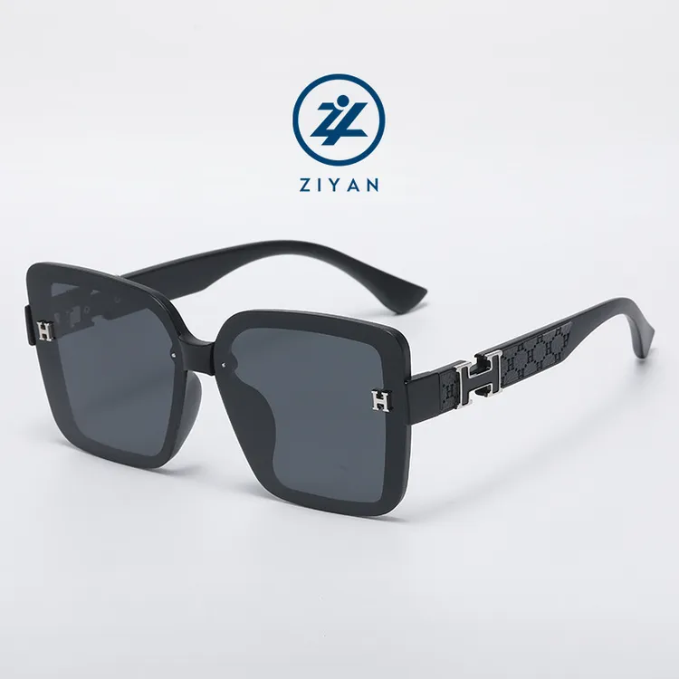 复古高级感太阳镜女大方框偏光墨镜街拍ins显瘦时尚 LOGO太阳眼镜