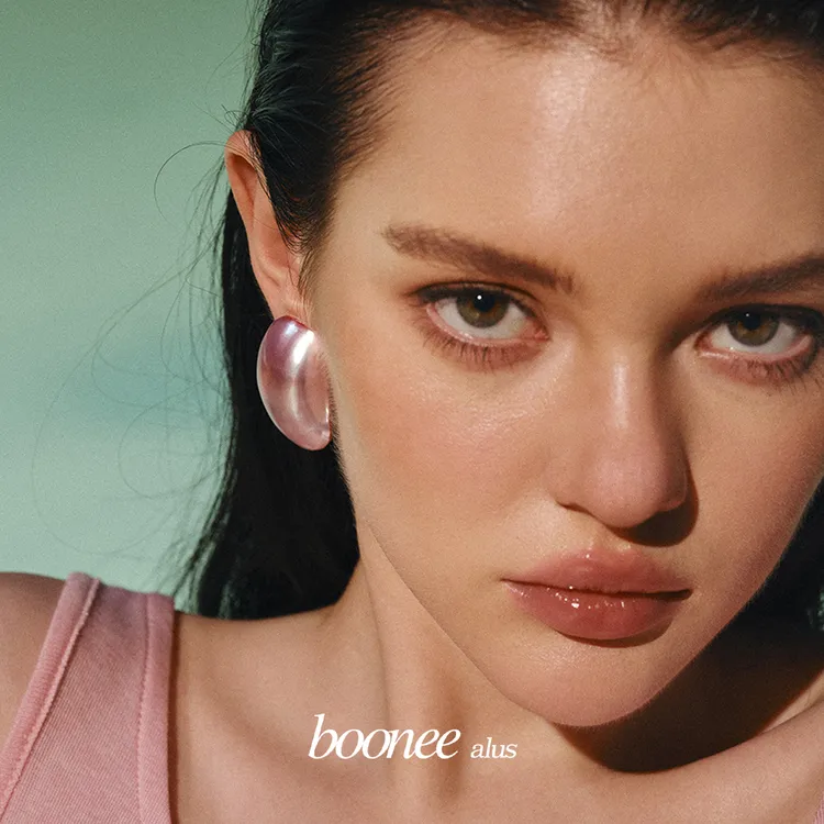 boonee alus 铜合金贝壳耳饰 高级感气质贝壳耳饰女夸张大耳钉