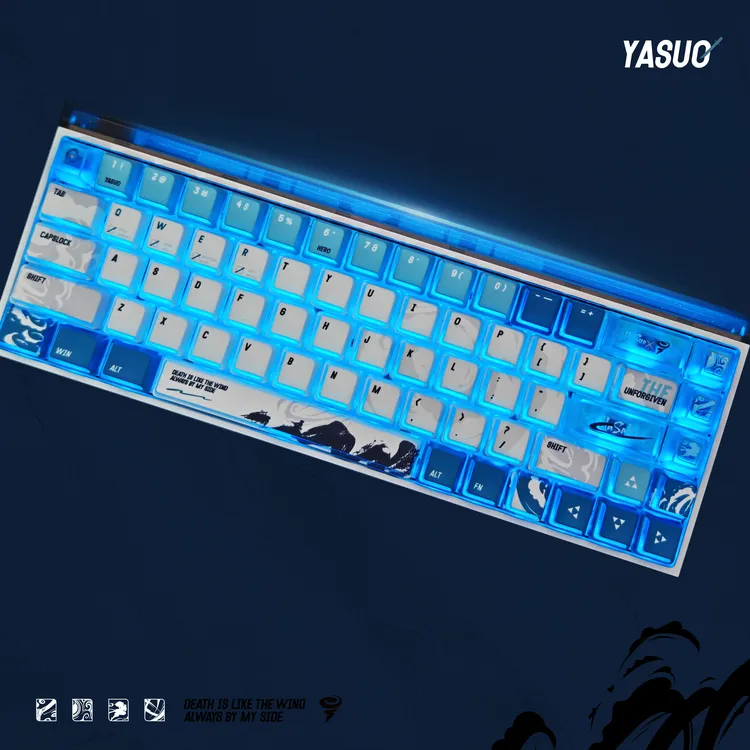 key ceberus 亚索键帽pbt 热升华 核动力侧透68机械磁轴键盘 透光