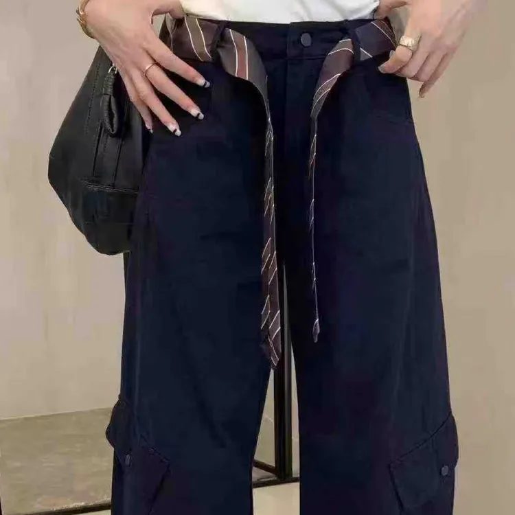 高级感百搭减龄高腰显瘦直筒牛仔裤男女通用