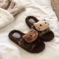 可爱毛毛女棉拖居家防滑可外穿