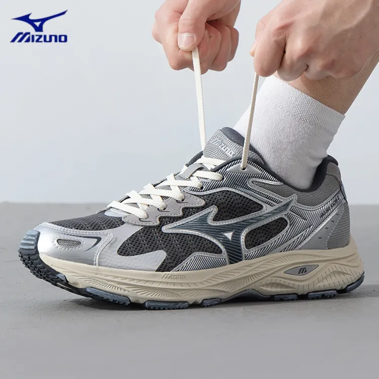 【RACER S】Mizuno美津浓渣渣灰男鞋女鞋轻便运动鞋子缓震透气跑鞋