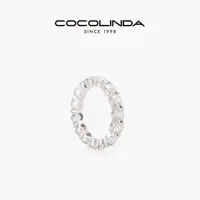 COCOLINDA 铜合金合成锆石戒指 锆石满钻戒指L25JZ22