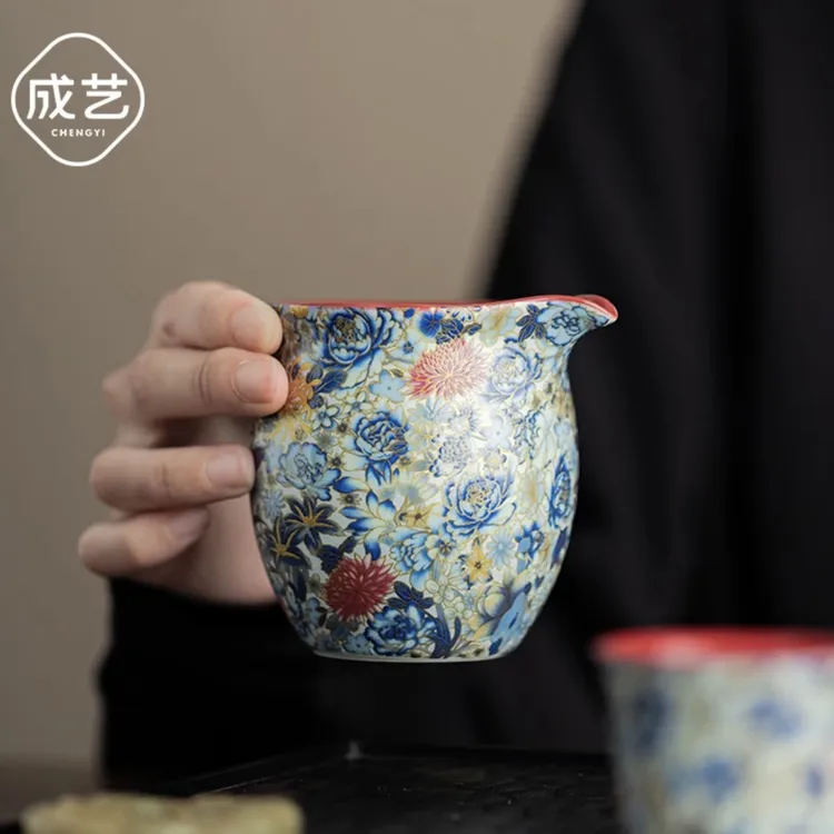 复古手工大号创意日式元宝公道杯高档茶海陶瓷分茶器家用功夫茶具