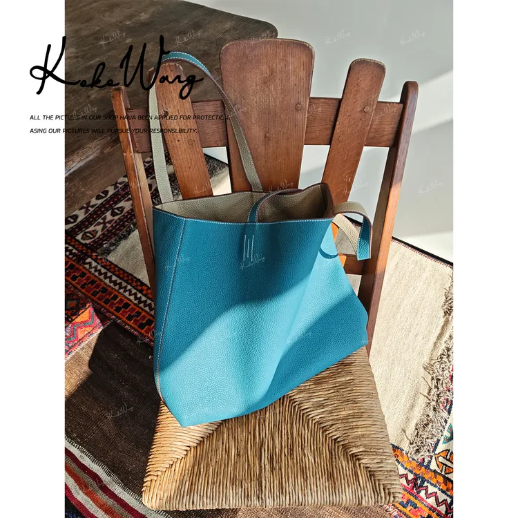 KOKO WANG秋冬新款极简双面真皮通勤百搭单肩包 X7965J31S35