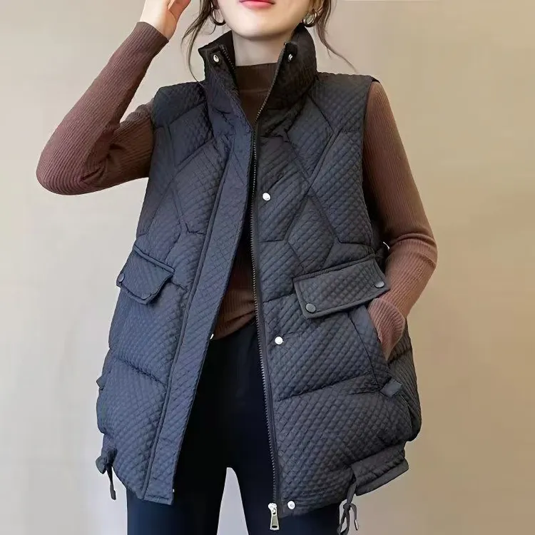 棉马甲女2025秋冬新款宽松立领加厚马夹韩版显瘦百搭外穿背心坎肩