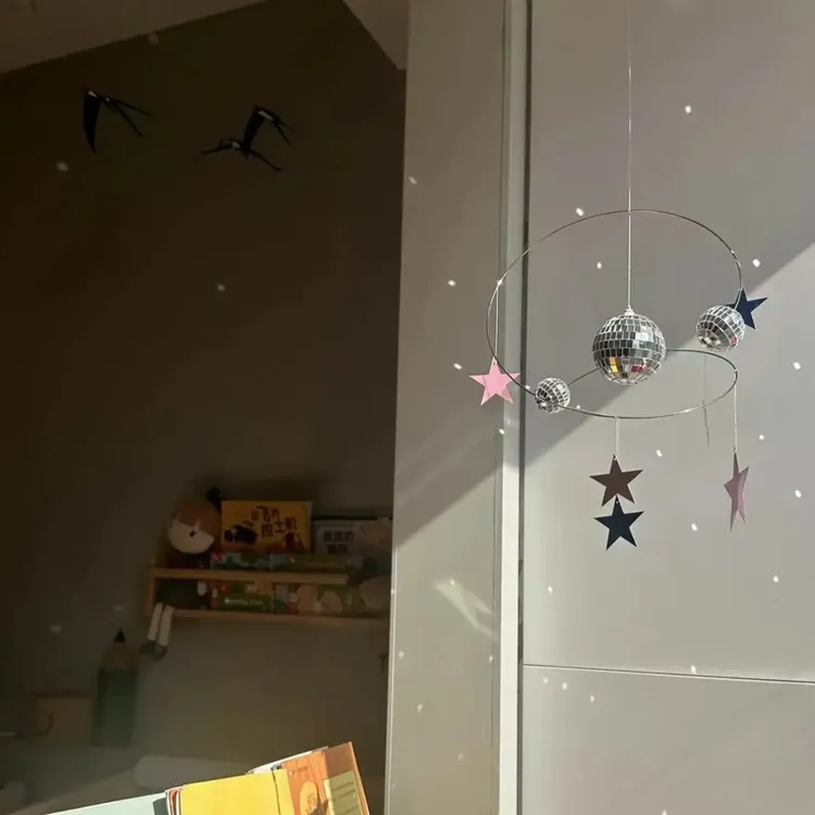 【甜星】星星夜空反光挂饰手工DIY材料包阳光捕手迪斯科星球平衡