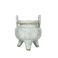 186.明 哥釉三足炉