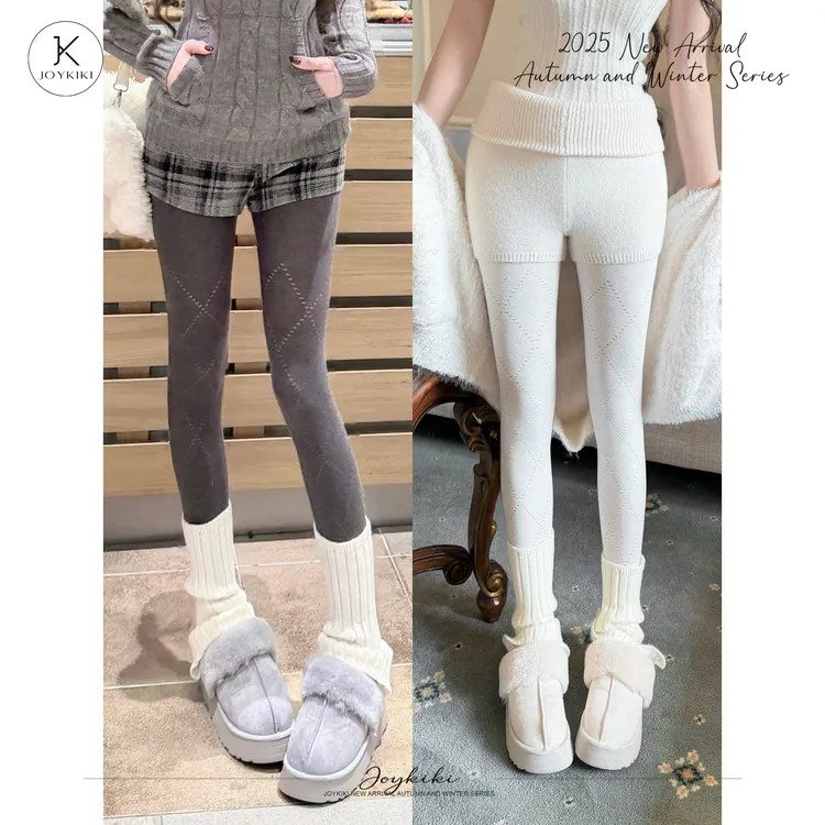 JOY KIKI鹅了么【bi备神器】秋冬弹力显瘦打底连体裤J25P173