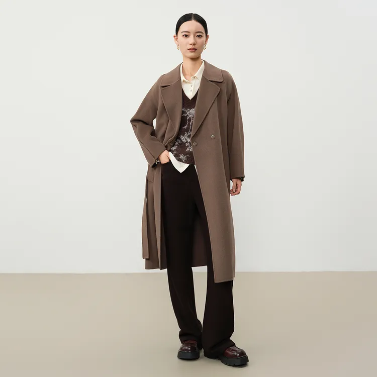 【谷邦L+】长款毛呢外套女2025冬季新G3485447