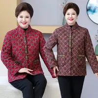中老年妈妈加肥加大冬季新款大码碎花棉服外套宽松遮肉保暖舒适！