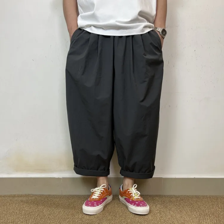 新品 日潮速干阔版九分裤cityboy潮牌大码薄款宽松阔腿老爹裤