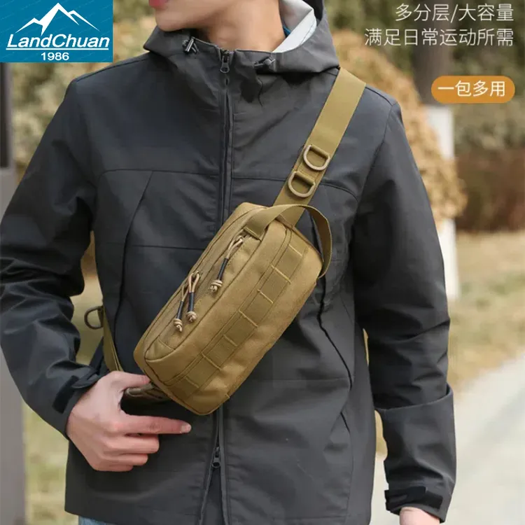 时尚户外腰包男女休闲旅游骑行跑步路亚腰胸包迷彩单肩斜挎手机包