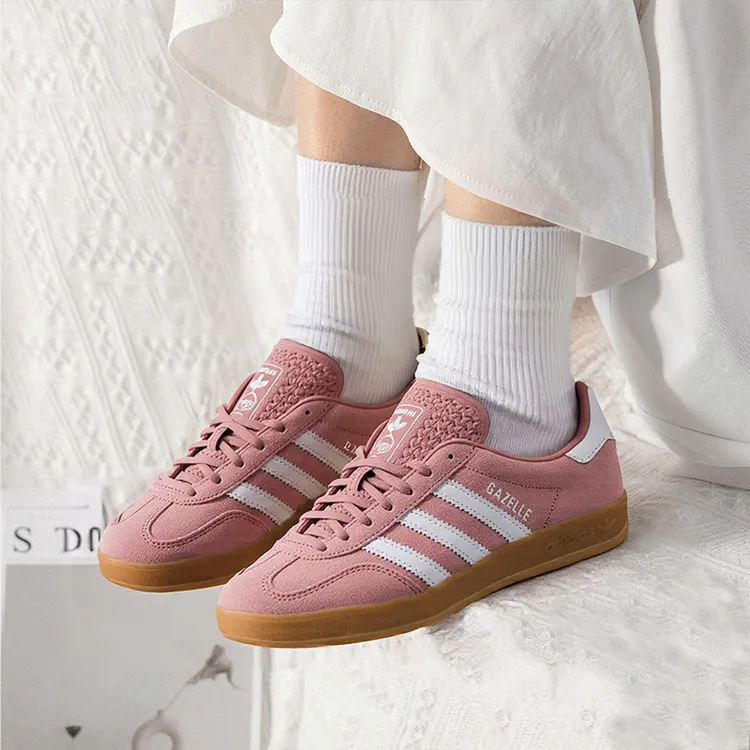 Adidas阿迪达斯三叶草女鞋GAZELLE INDOOR舒适轻盈德训鞋JS1397