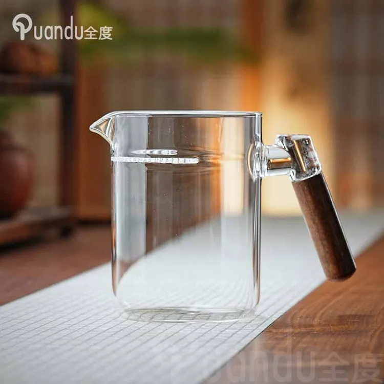 玻璃公道杯茶漏一体泡绿茶月牙杯公杯防烫过滤功夫茶具大容量茶壶